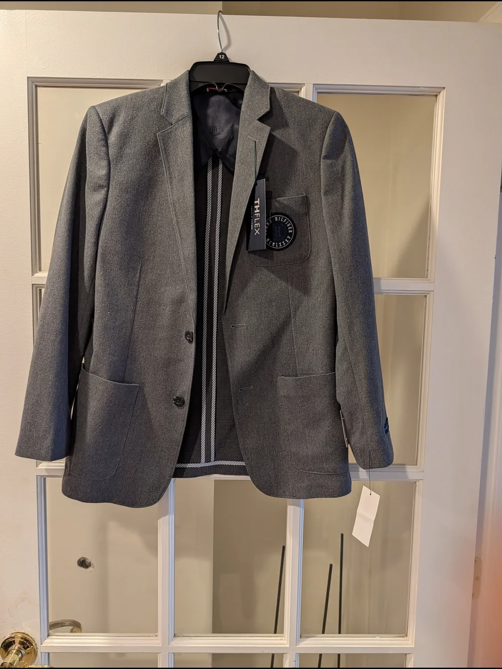 Men's Gray Single-Breasted Blazer